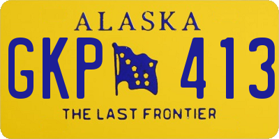 AK license plate GKP413
