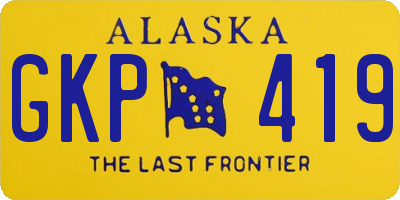 AK license plate GKP419