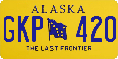 AK license plate GKP420