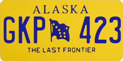 AK license plate GKP423