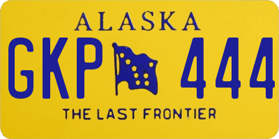 AK license plate GKP444