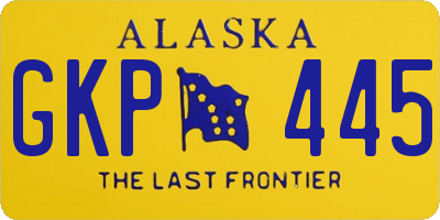 AK license plate GKP445