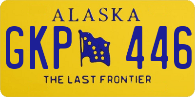 AK license plate GKP446