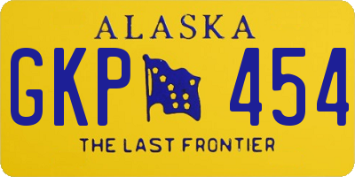 AK license plate GKP454