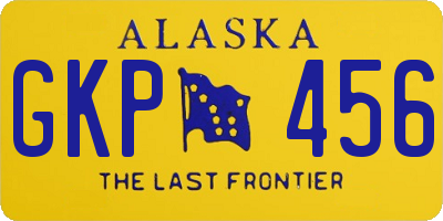AK license plate GKP456