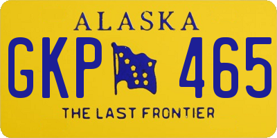 AK license plate GKP465