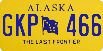 AK license plate GKP466