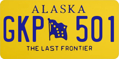 AK license plate GKP501