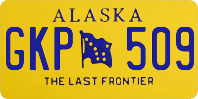 AK license plate GKP509