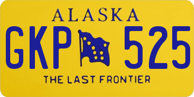 AK license plate GKP525