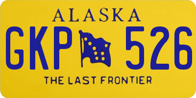 AK license plate GKP526