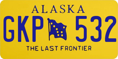 AK license plate GKP532