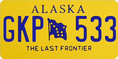 AK license plate GKP533