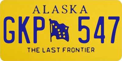 AK license plate GKP547