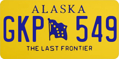 AK license plate GKP549