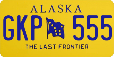 AK license plate GKP555