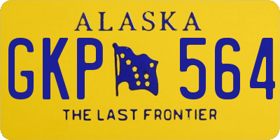 AK license plate GKP564