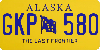 AK license plate GKP580
