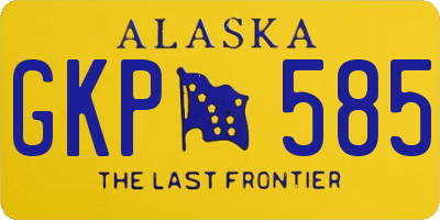 AK license plate GKP585