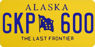 AK license plate GKP600