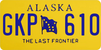 AK license plate GKP610