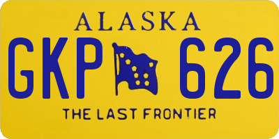 AK license plate GKP626