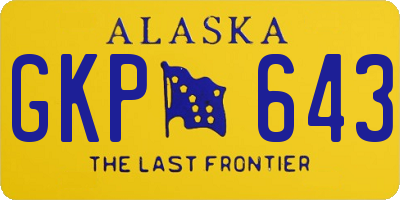AK license plate GKP643