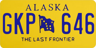 AK license plate GKP646