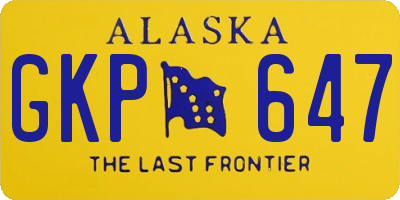 AK license plate GKP647