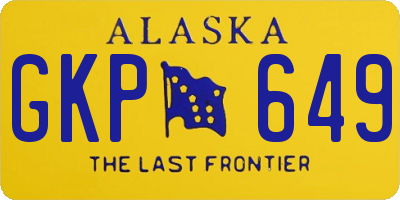 AK license plate GKP649