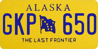 AK license plate GKP650