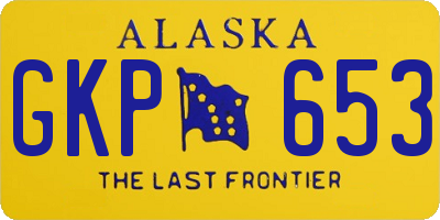 AK license plate GKP653