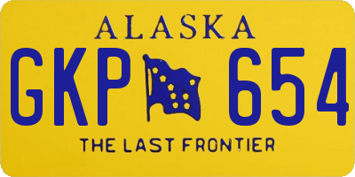 AK license plate GKP654