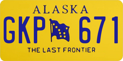 AK license plate GKP671