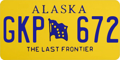 AK license plate GKP672
