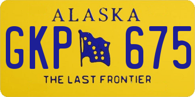 AK license plate GKP675
