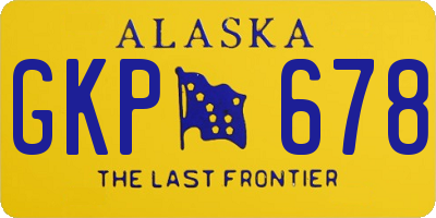 AK license plate GKP678