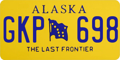 AK license plate GKP698