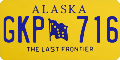 AK license plate GKP716