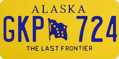 AK license plate GKP724
