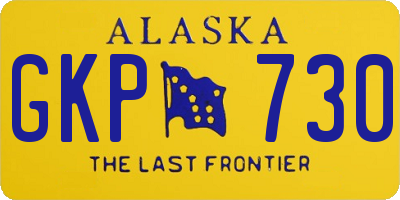 AK license plate GKP730