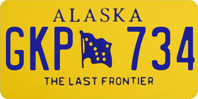 AK license plate GKP734