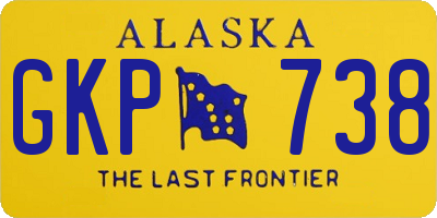 AK license plate GKP738