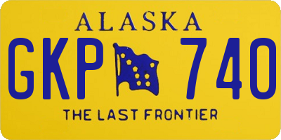 AK license plate GKP740