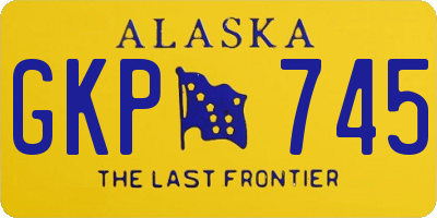 AK license plate GKP745