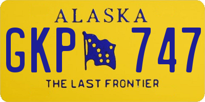 AK license plate GKP747