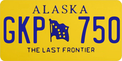 AK license plate GKP750