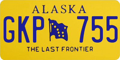 AK license plate GKP755