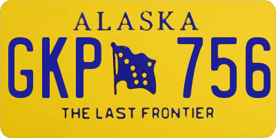 AK license plate GKP756