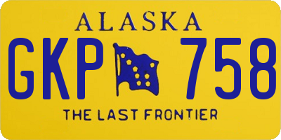 AK license plate GKP758